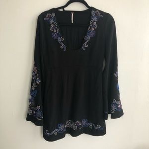 Free People Black Long Sleeve Dress